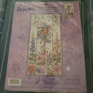 Bucilla, "A Cottage Garden," Counted Cross Stitch Kit